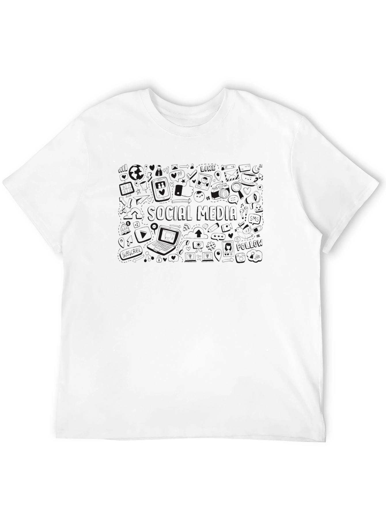 Mens Casual Black Crew Neck Short Sleeve T-Shirt