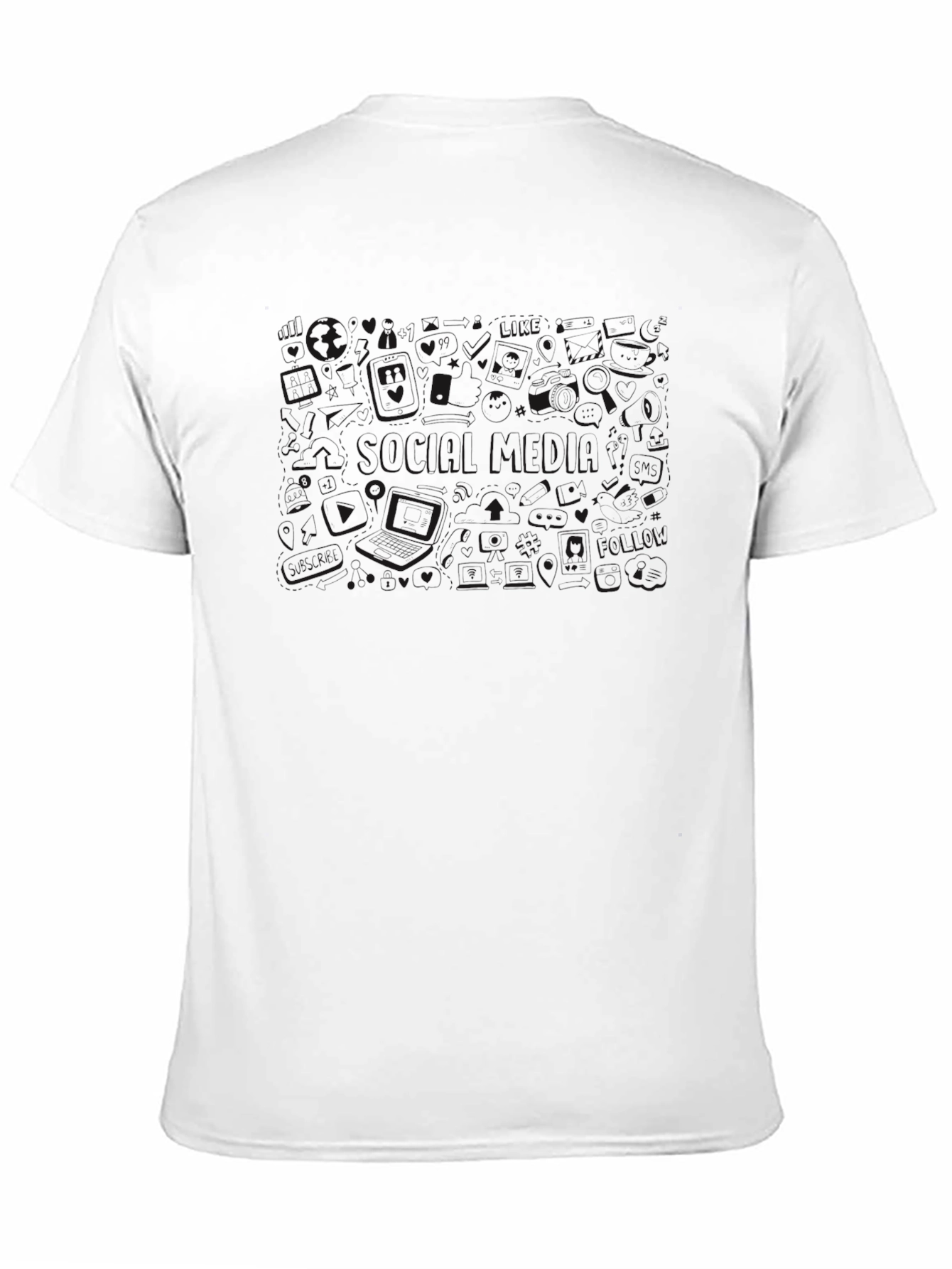 Mens Casual Black Crew Neck Short Sleeve T-Shirt