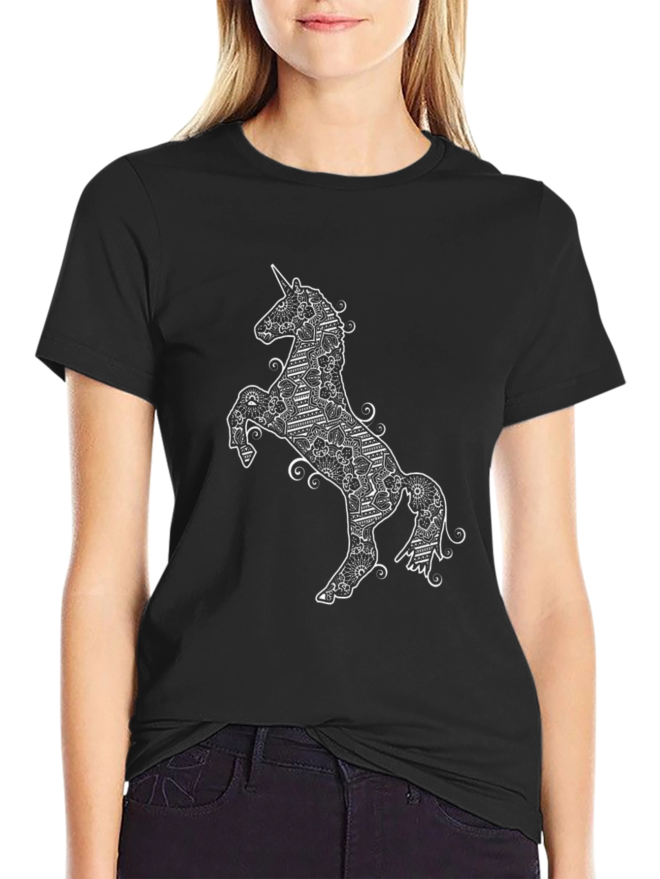 Unicorn Graphic T-Shirt - Black