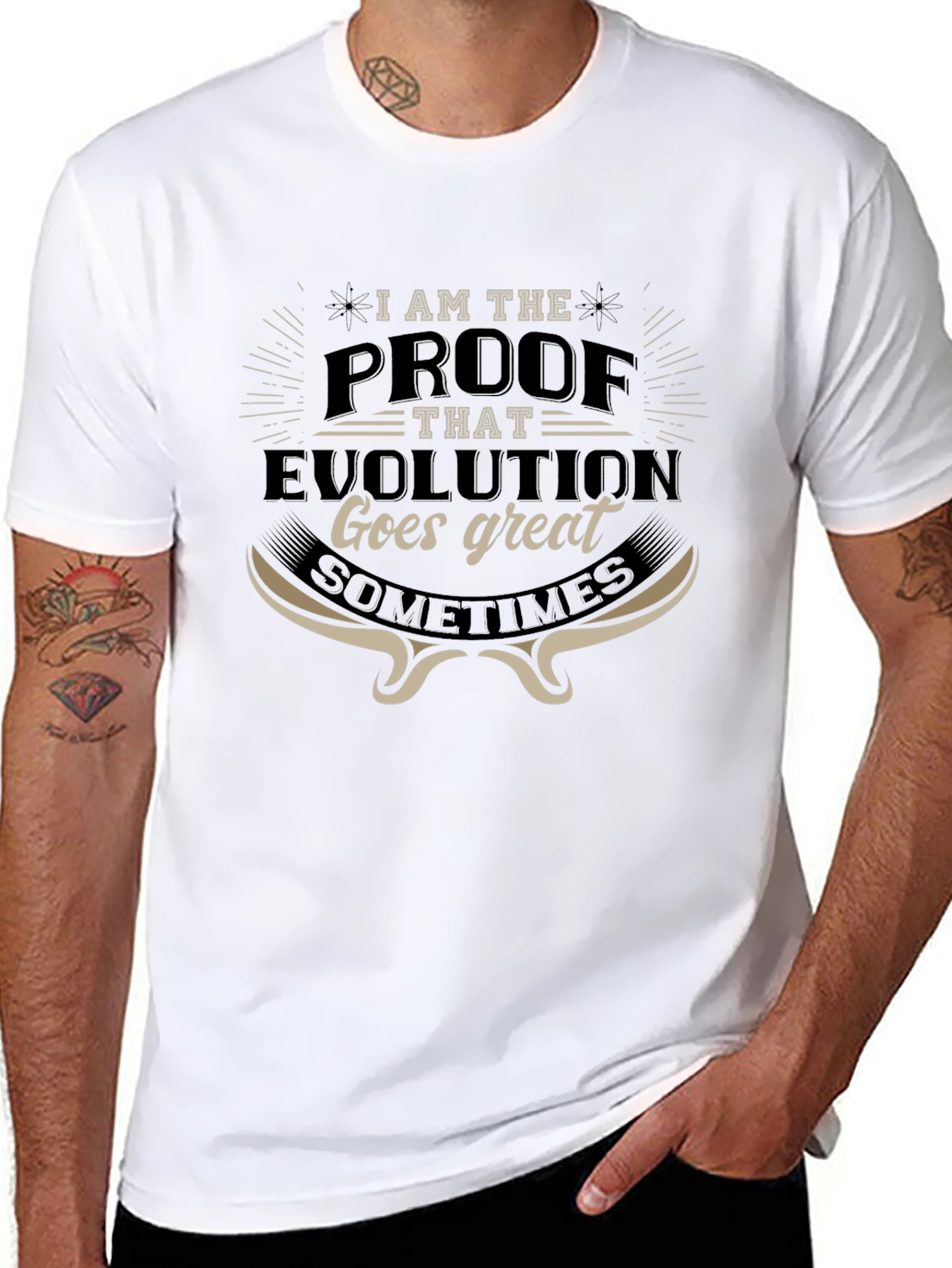Evolution Proof Graphic Tee - Mens Novelty T-Shirt