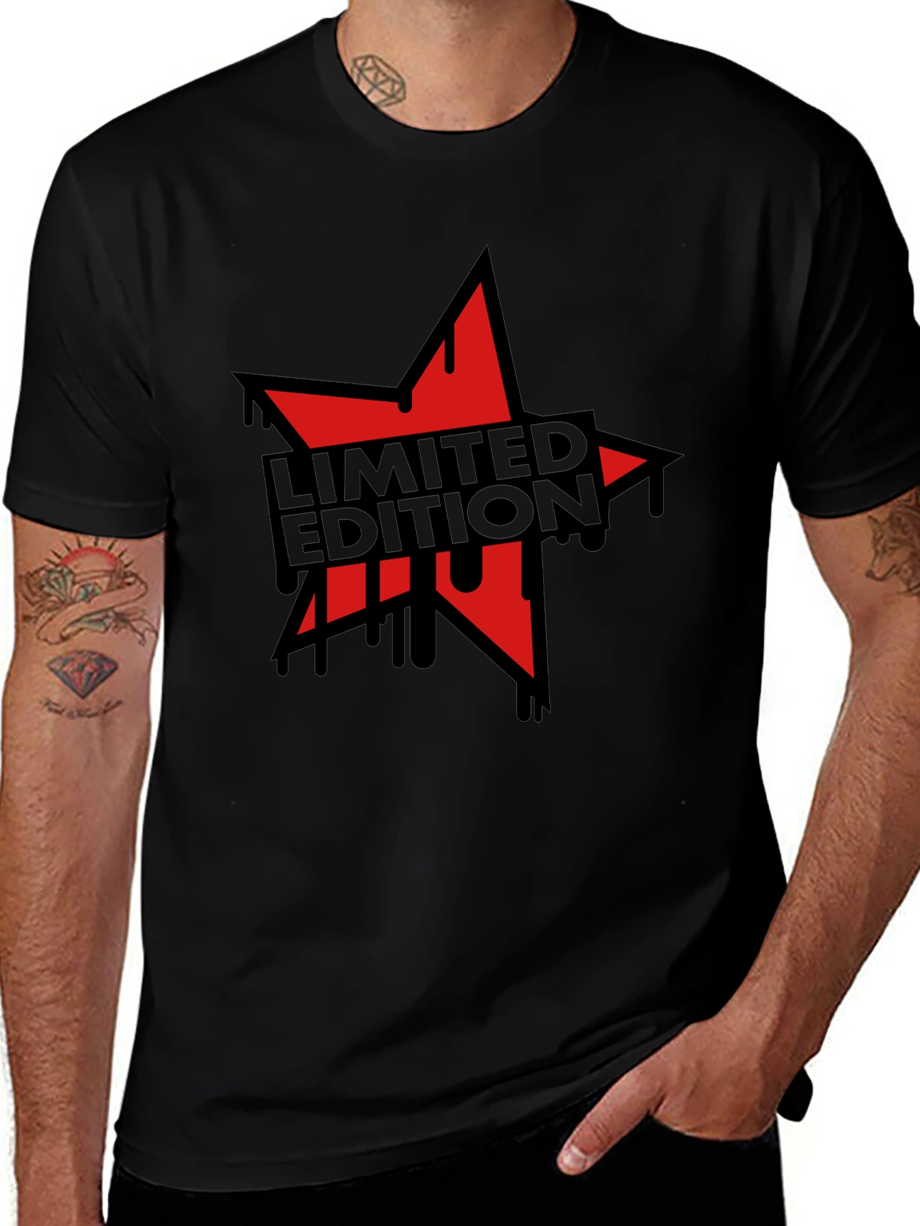 Limited Edition Star Graphic Black T-Shirt