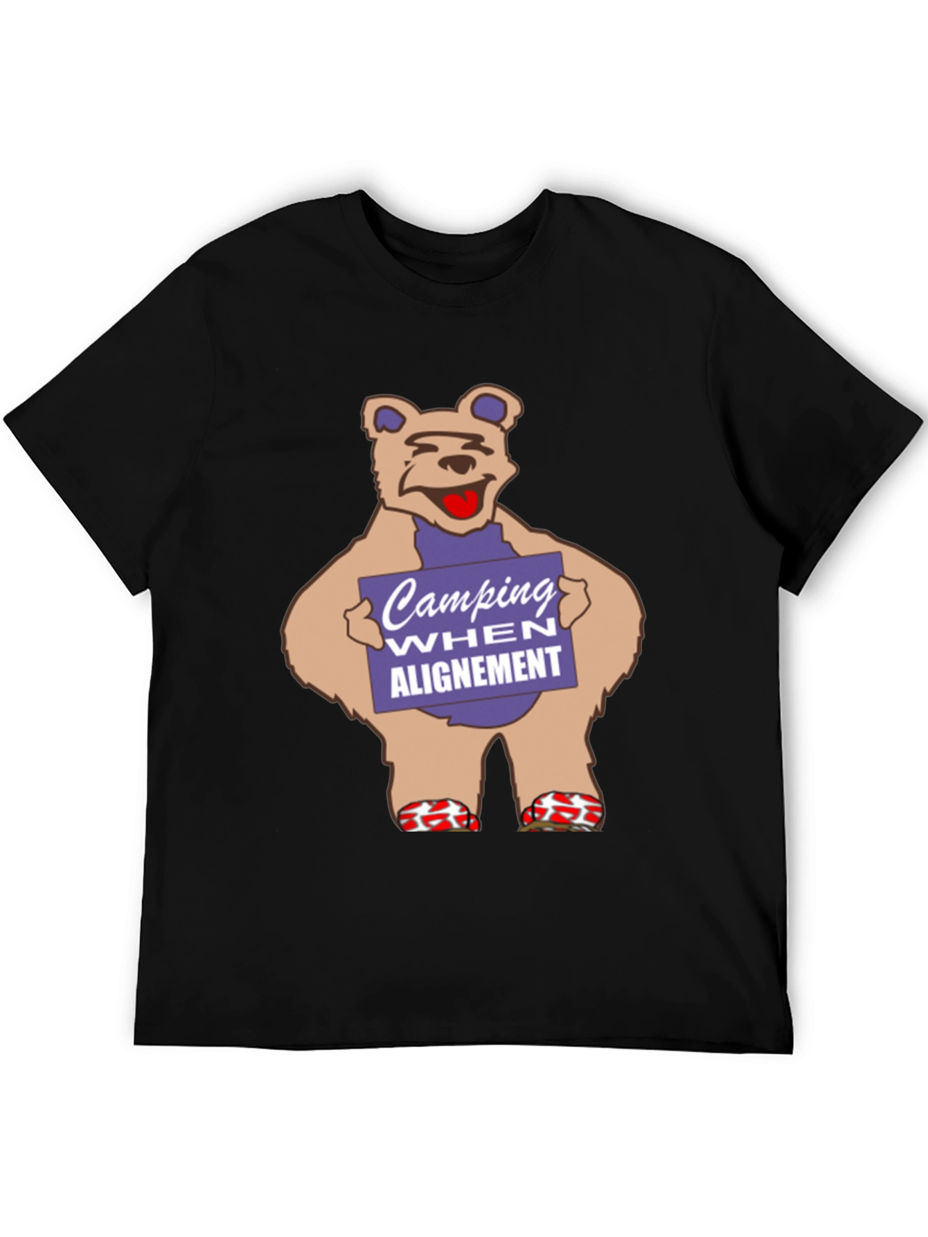 Bear Camping T-Shirt - Funny Graphic Tee