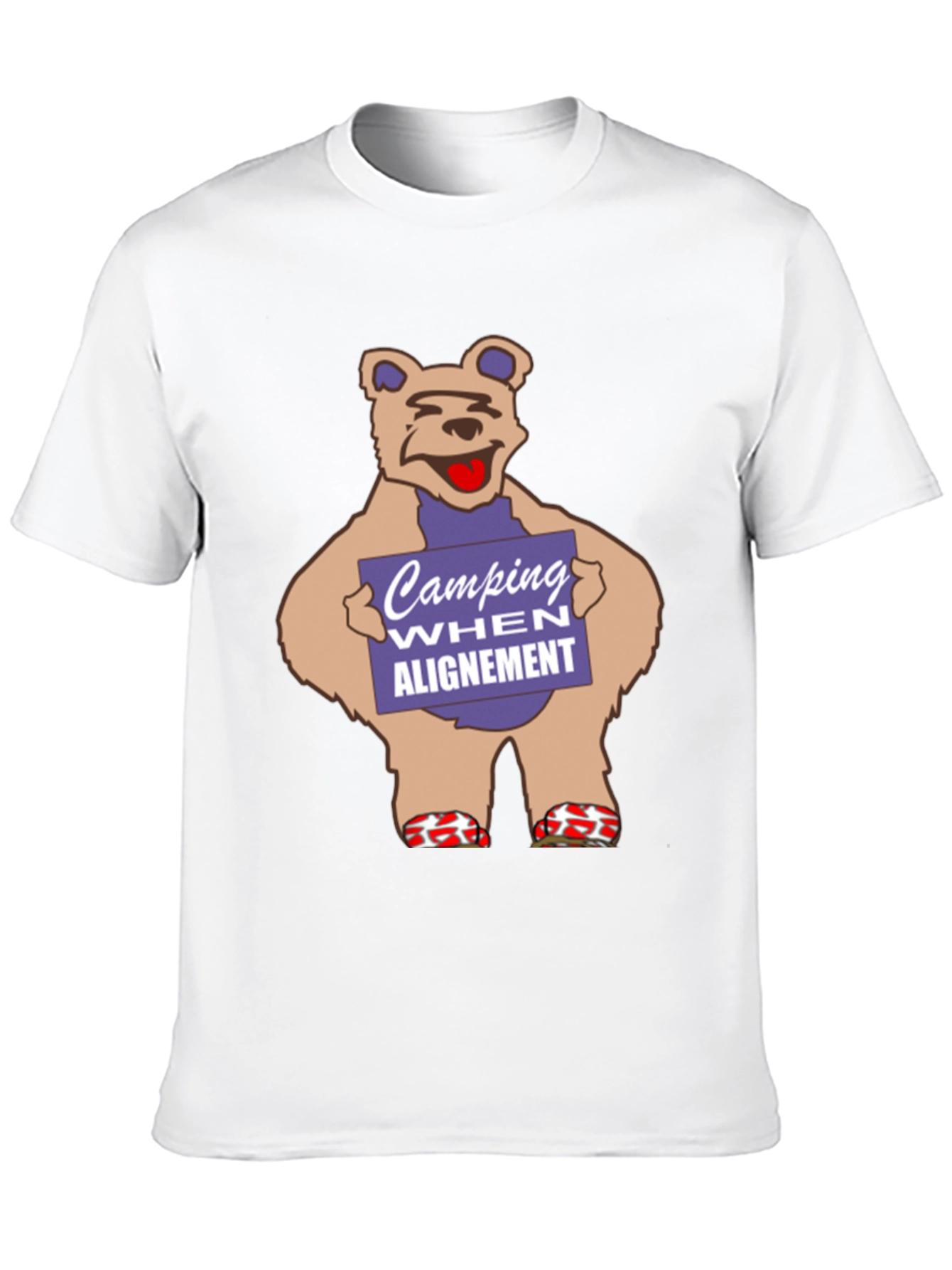 Bear Camping T-Shirt - Funny Graphic Tee