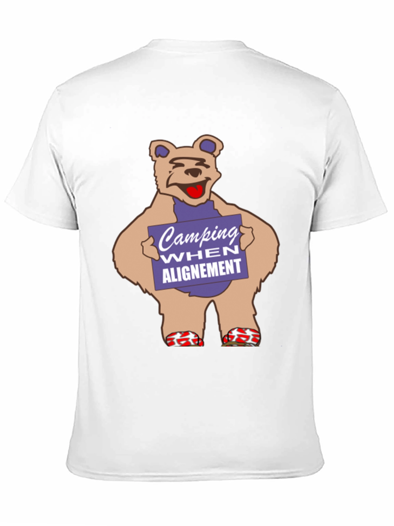 Bear Camping T-Shirt - Funny Graphic Tee