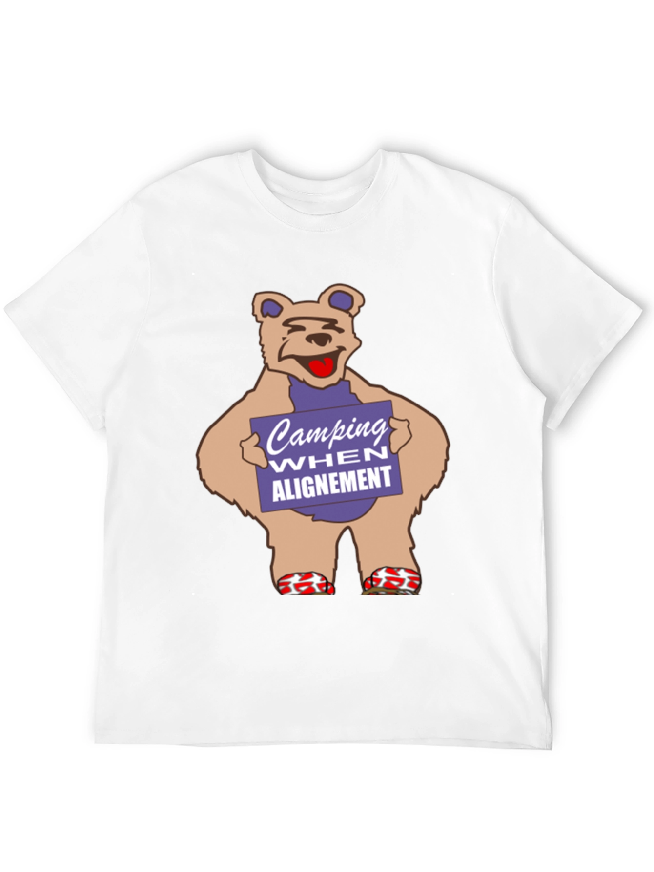 Bear Camping T-Shirt - Funny Graphic Tee