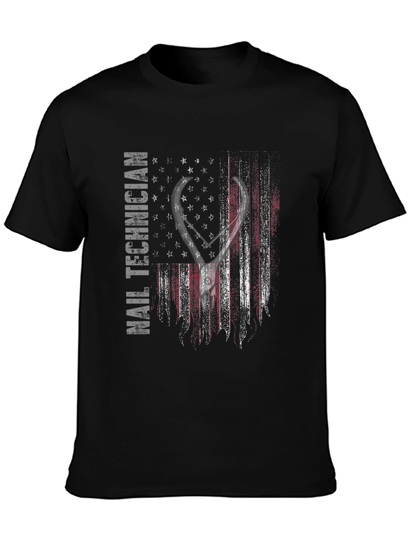 Nail Technician American Flag T-Shirt