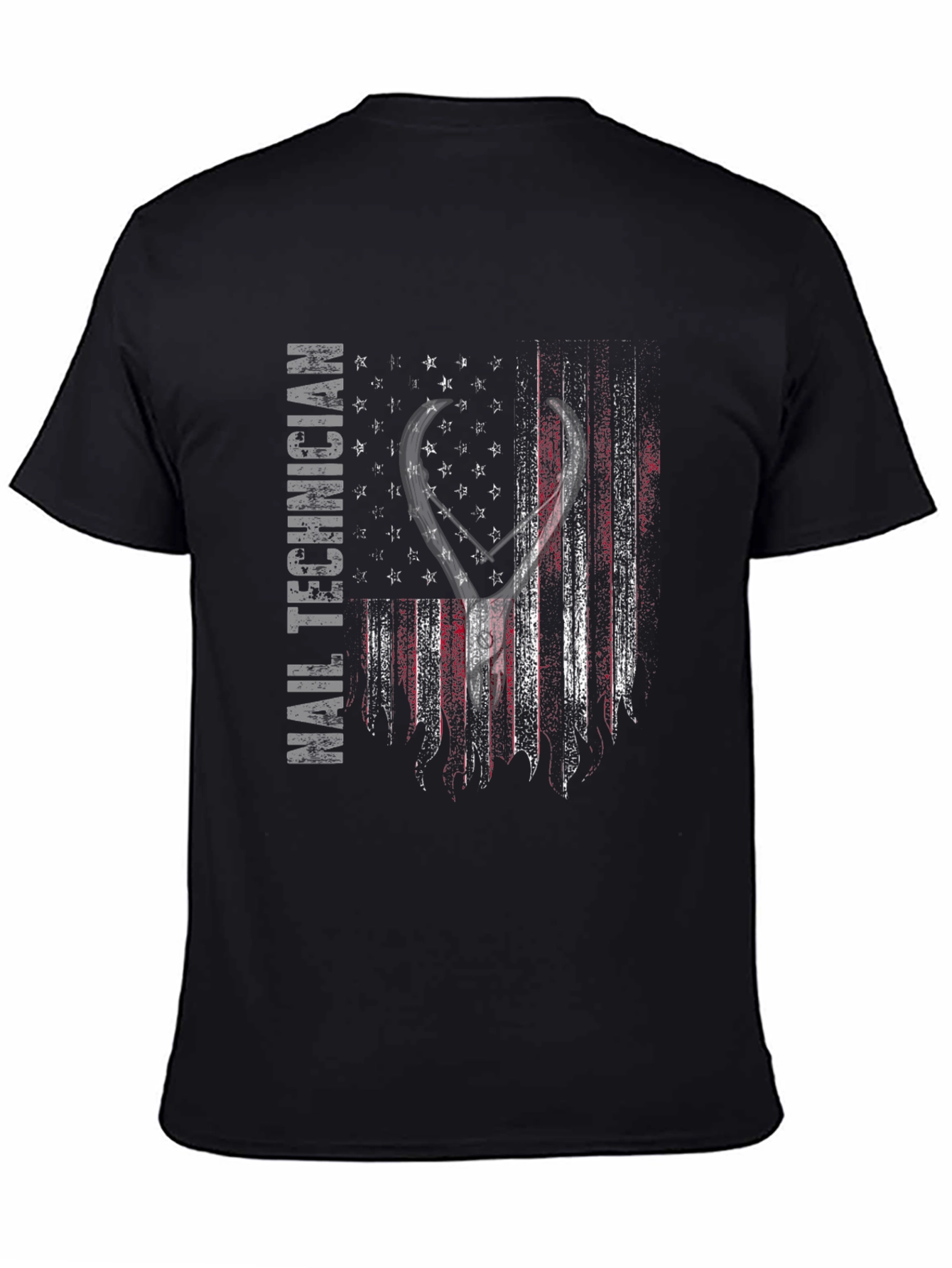 Nail Technician American Flag T-Shirt