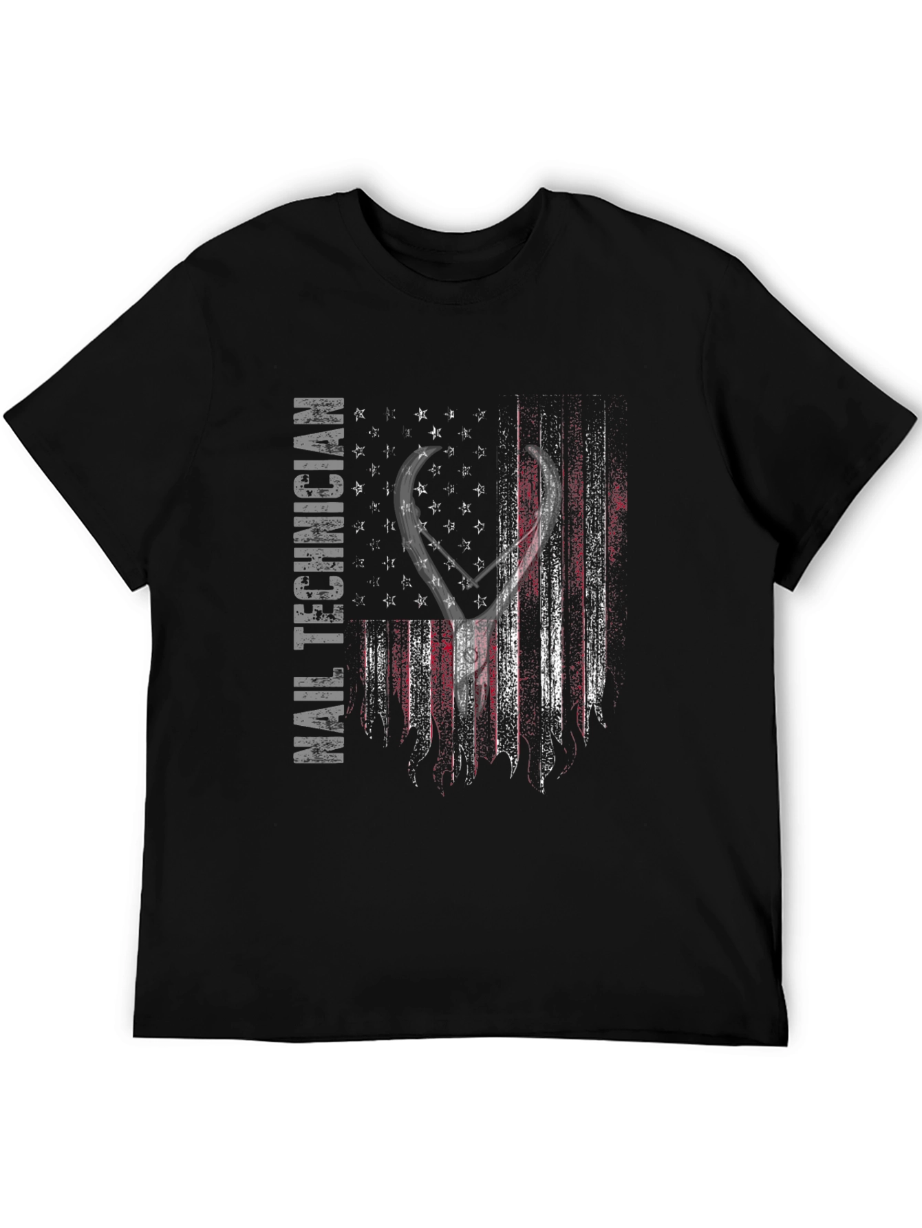 Nail Technician American Flag T-Shirt