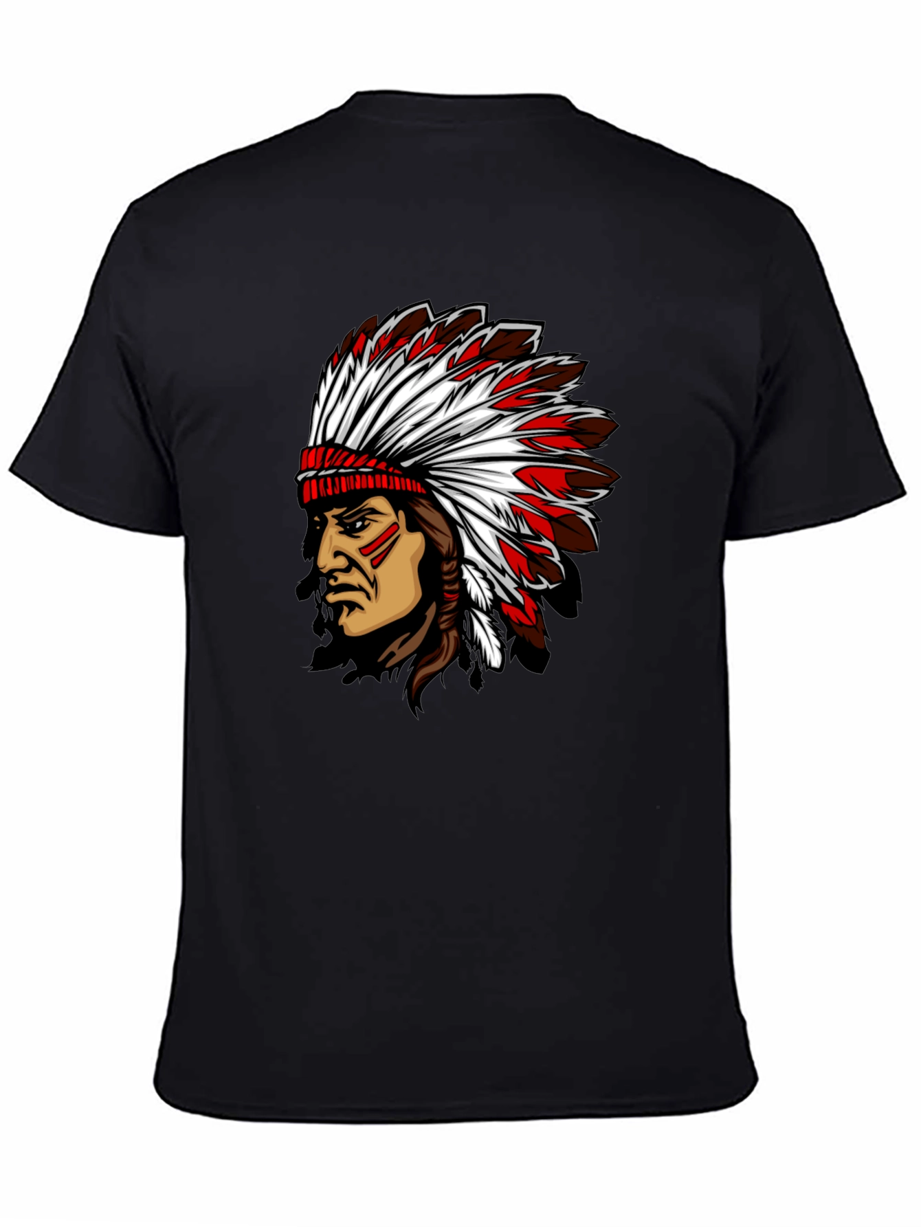 Indian Chief Graphic Black T-Shirt