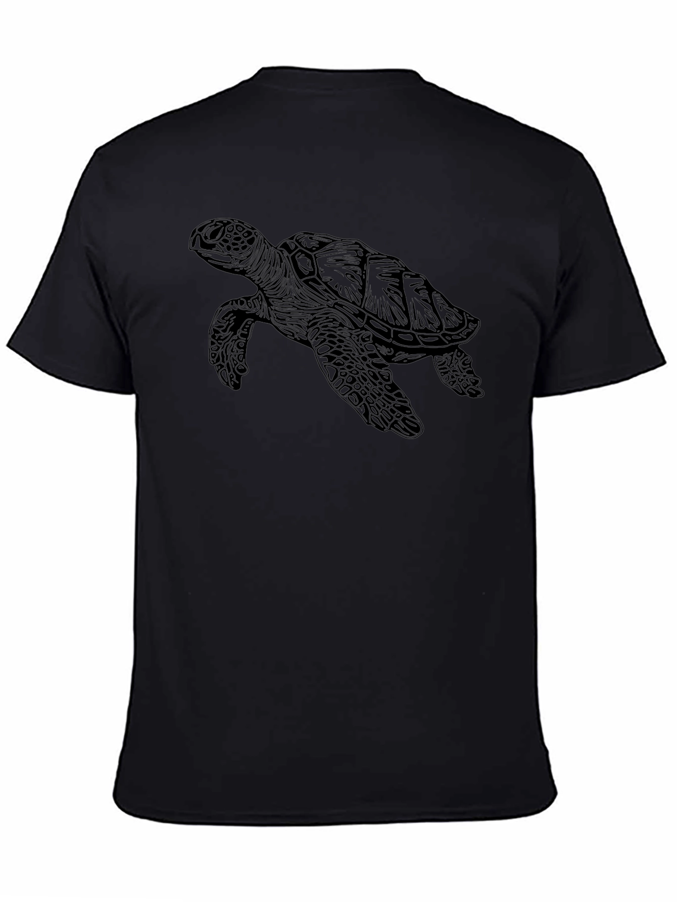 Sea Turtle Graphic Tee - Black