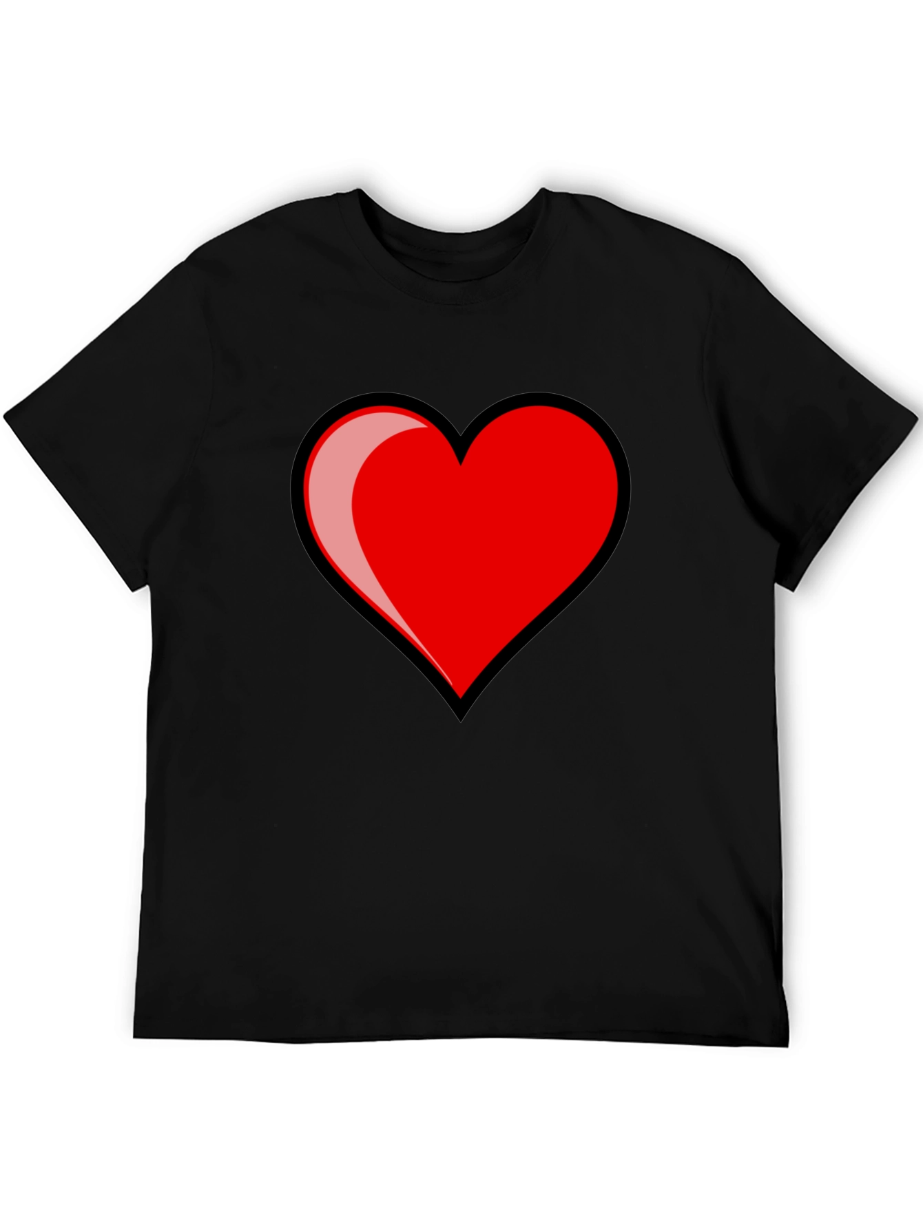 Heart Graphic T-Shirt - Stylish Black Tee