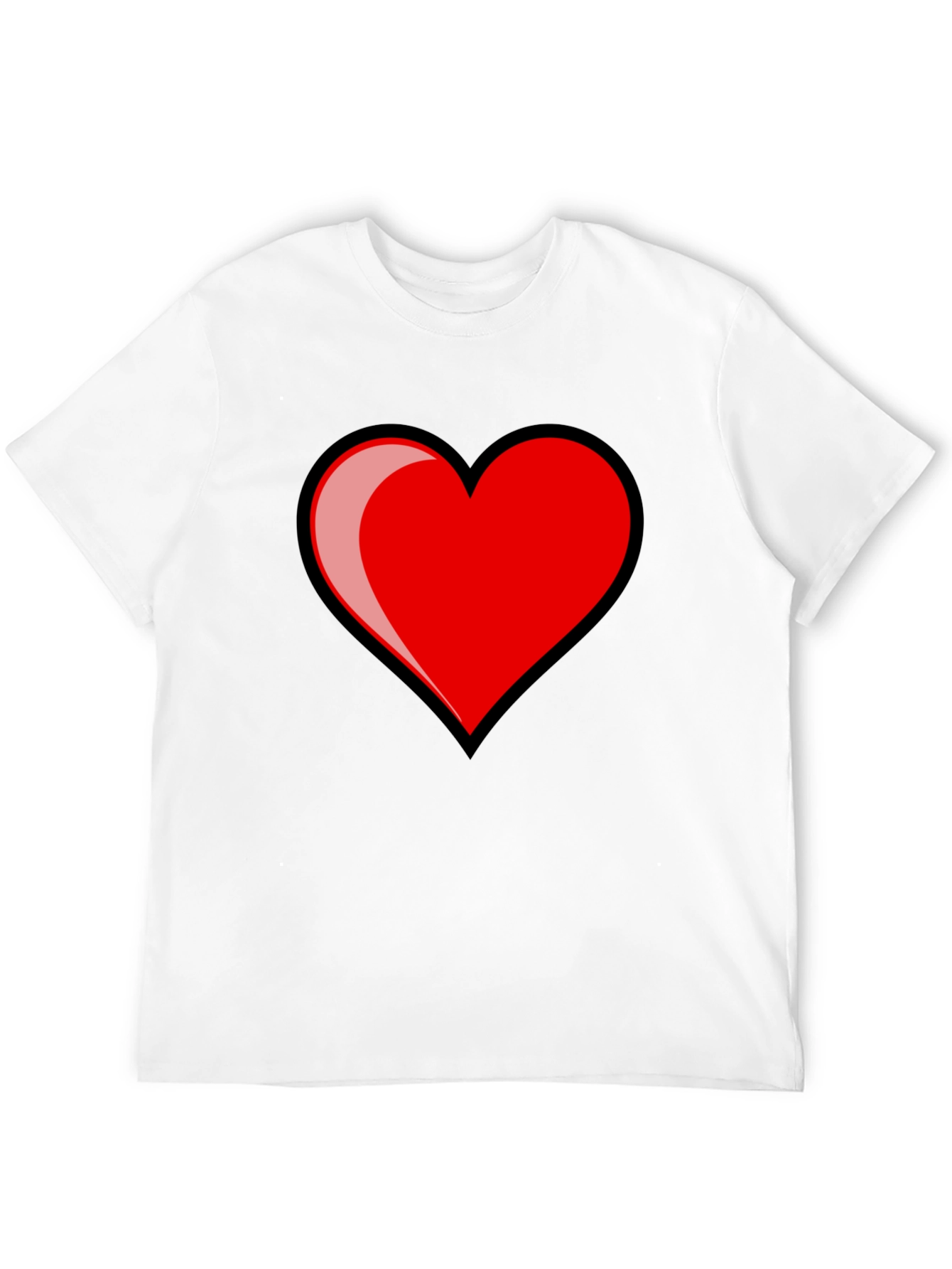 Heart Graphic T-Shirt - Stylish Black Tee