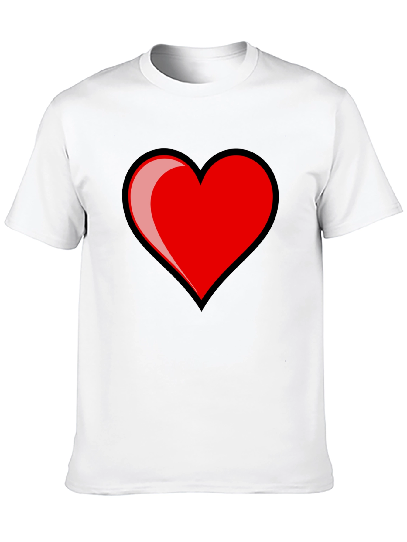 Heart Graphic T-Shirt - Stylish Black Tee