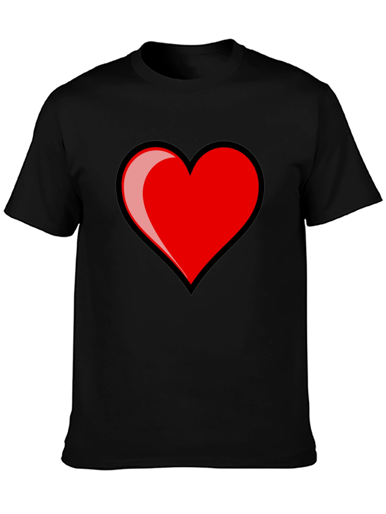 Heart Graphic T-Shirt - Stylish Black Tee
