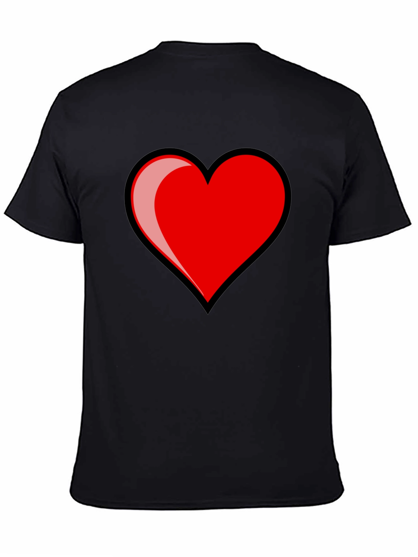 Heart Graphic T-Shirt - Stylish Black Tee