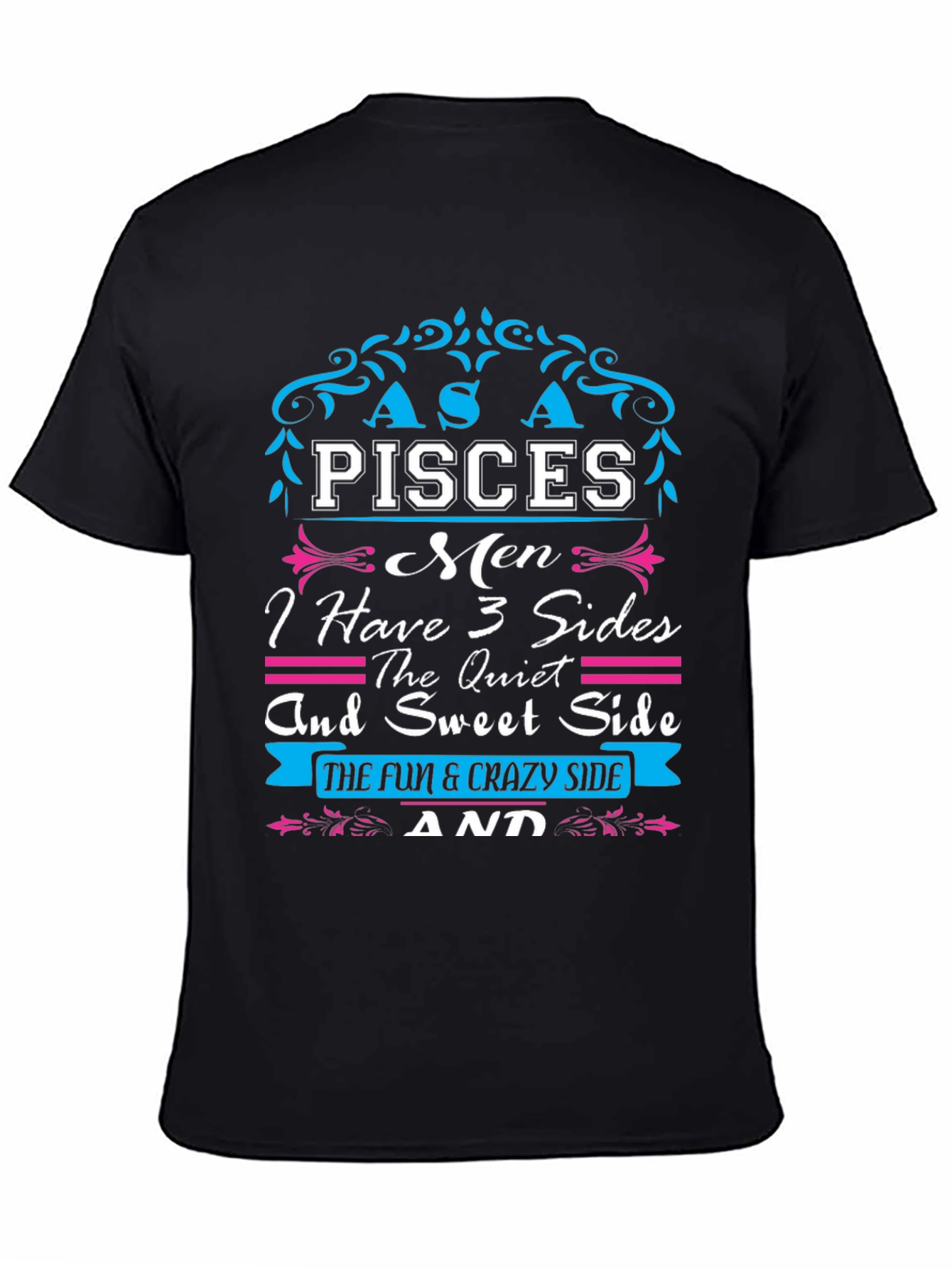 Pisces Men 3 Sides T-Shirt