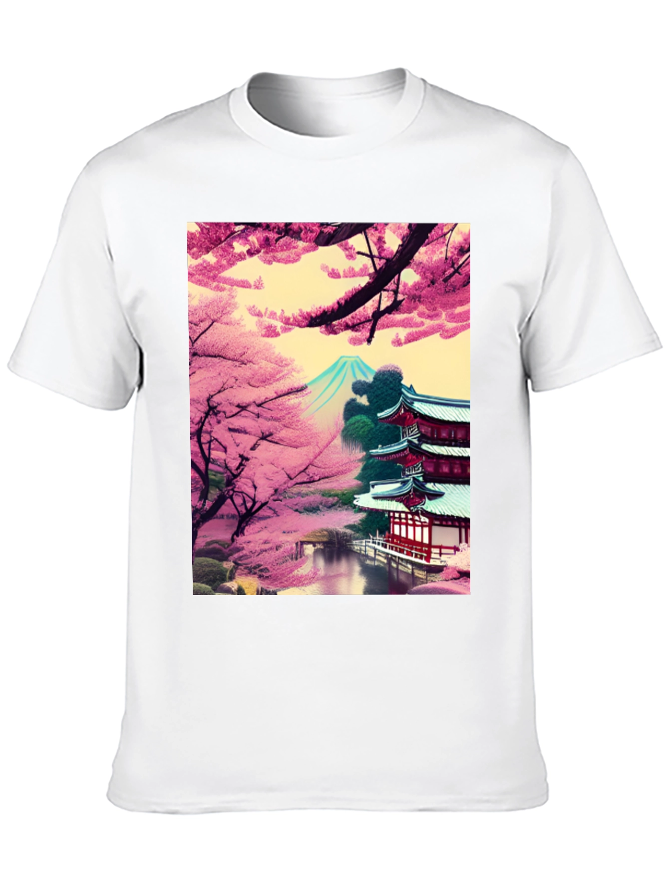 Cherry Blossom Temple Graphic Tee