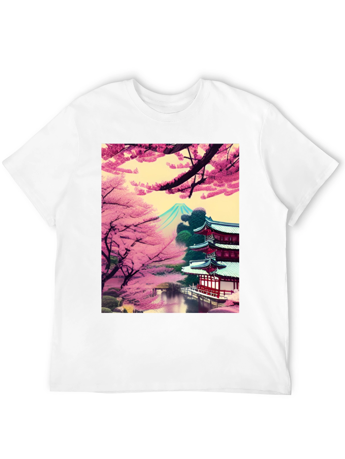 Cherry Blossom Temple Graphic Tee