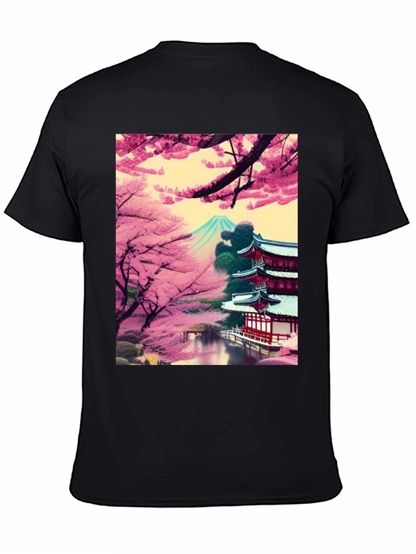Cherry Blossom Temple Graphic Tee