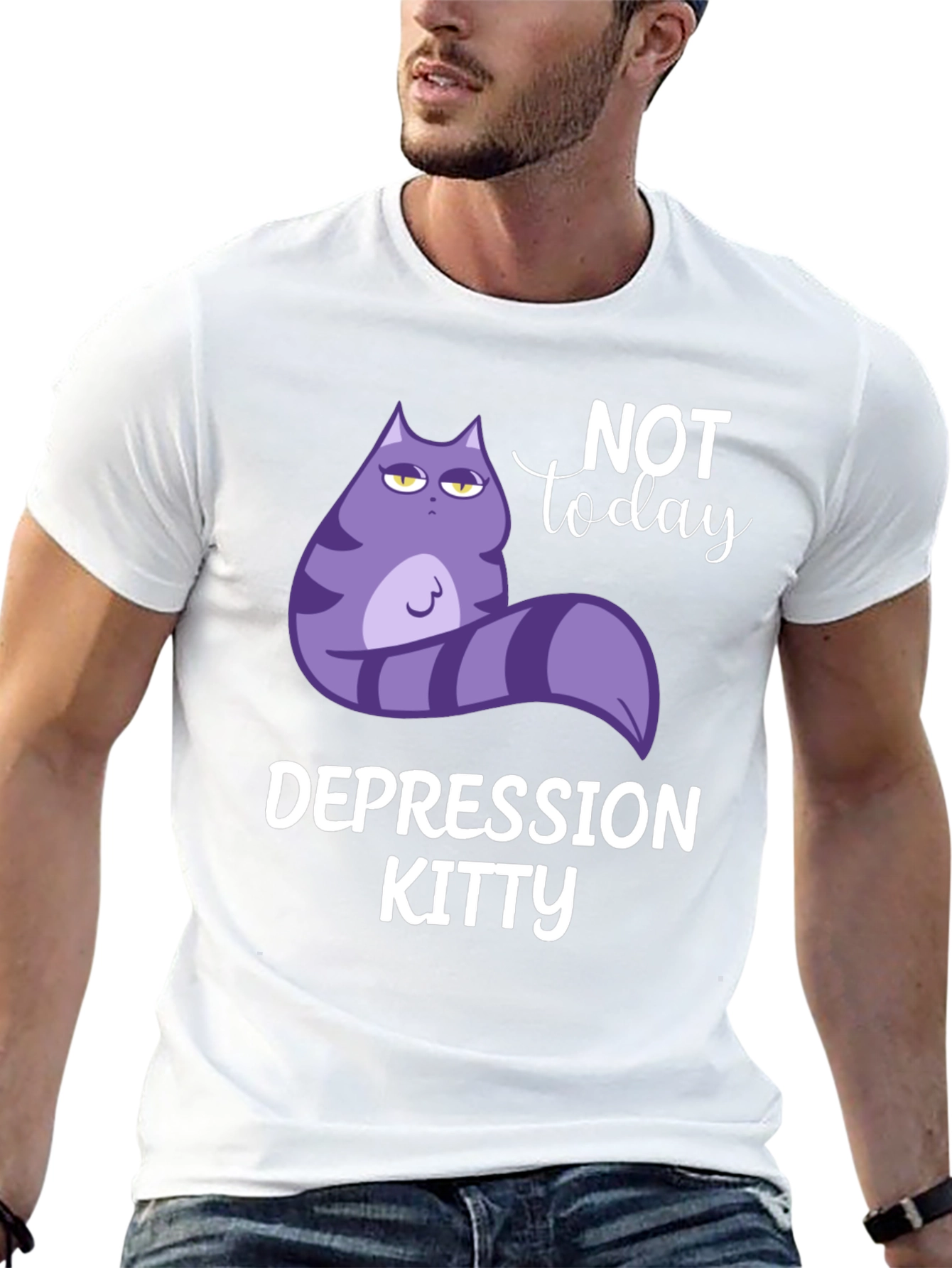 Depression Kitty T-Shirt - Not Today