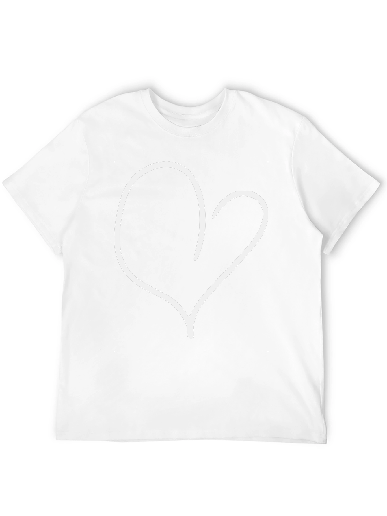 Heart Graphic Black T-Shirt - Modern Casual Tee