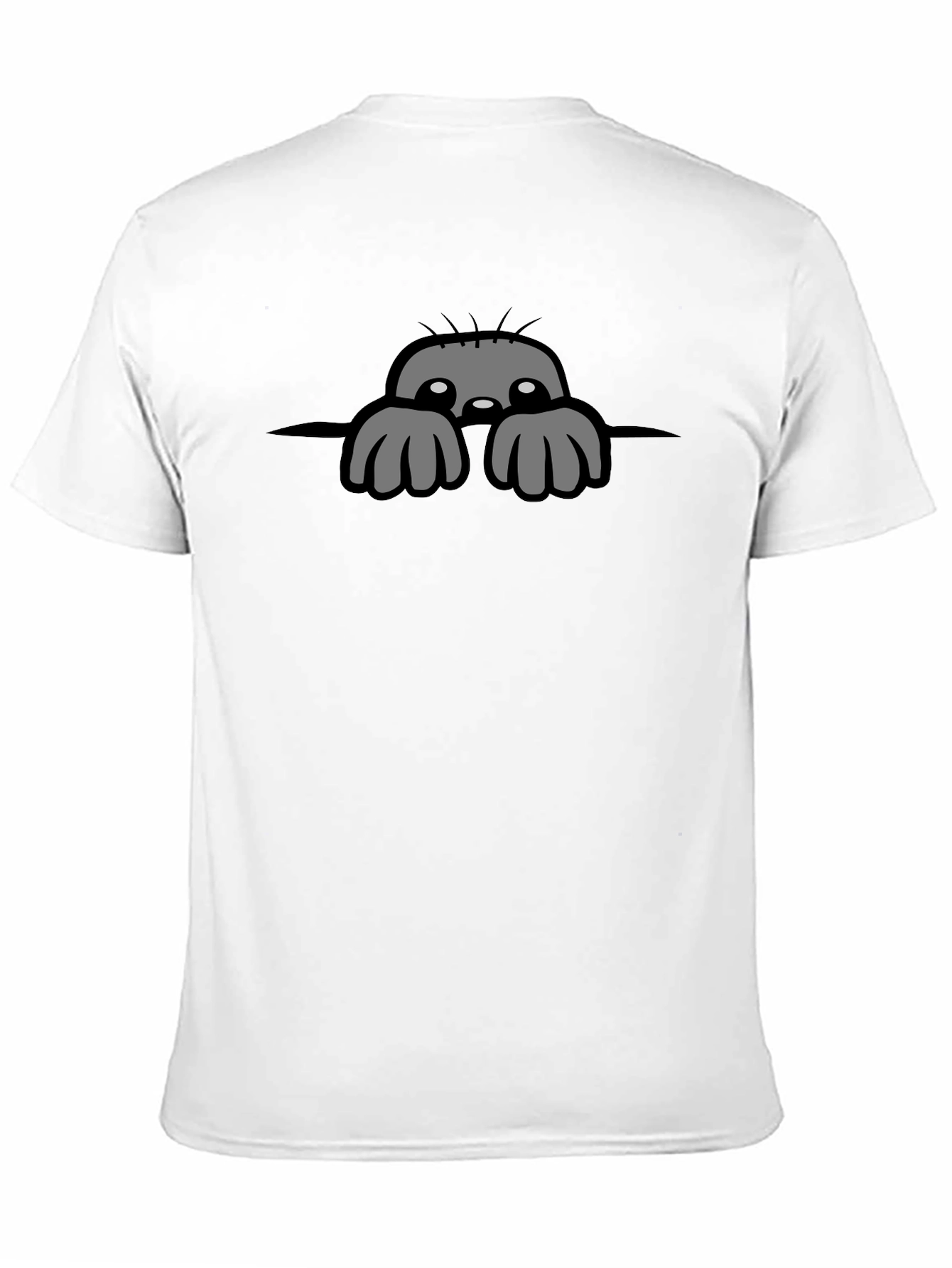 Peeking Monster Graphic T-Shirt - Black