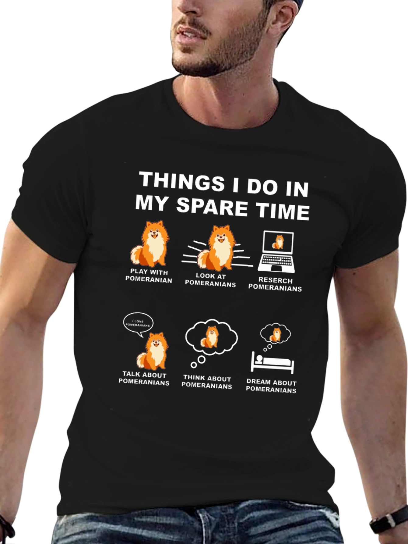 Pomeranian Lover T-Shirt: My Spare Time Hobbies