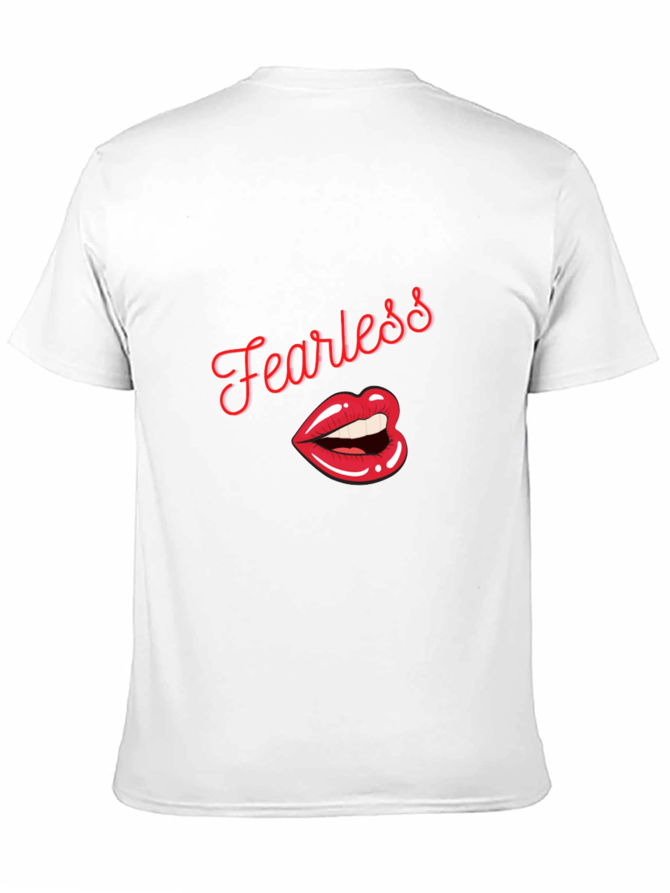 Fearless Lips Graphic Print Mens T-Shirt
