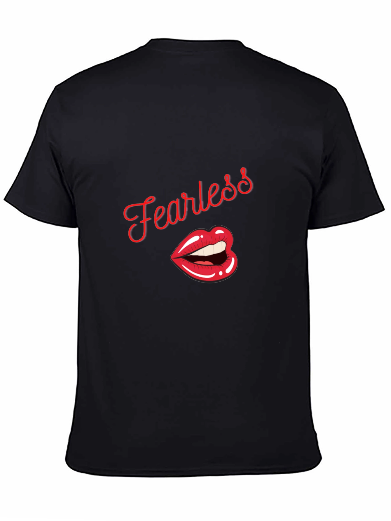 Fearless Lips Graphic Print Mens T-Shirt