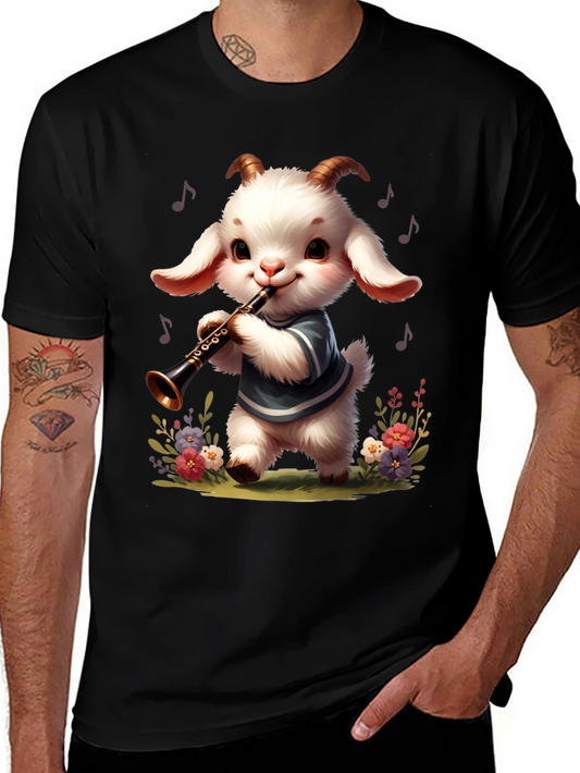 Goat Clarinet Player Graphic Tee
