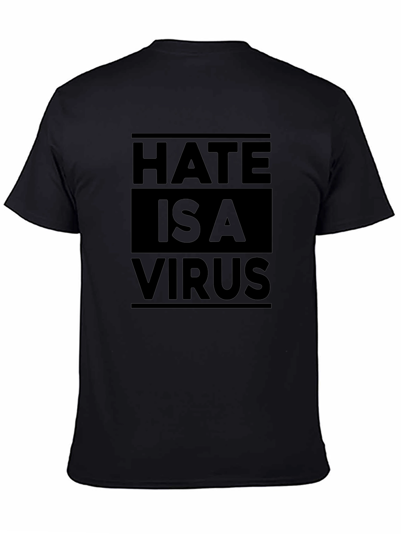 Hate is a Virus Graphic T-Shirt - Black