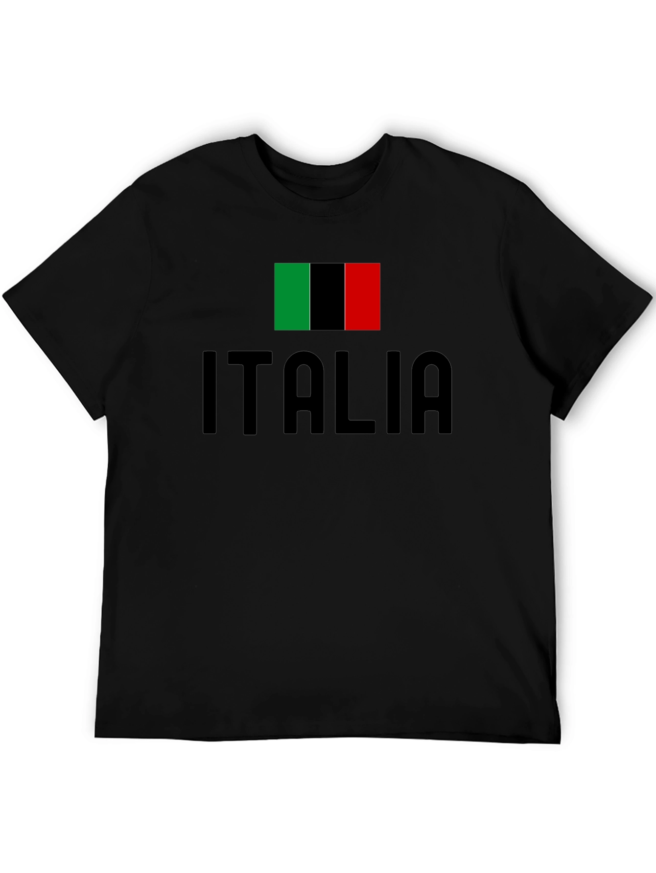 Italia Flag T-Shirt - Black Italian Pride Tee