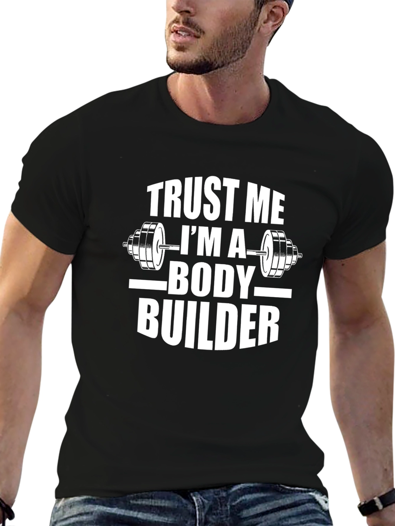 Trust Me Im A Body Builder Black T-Shirt