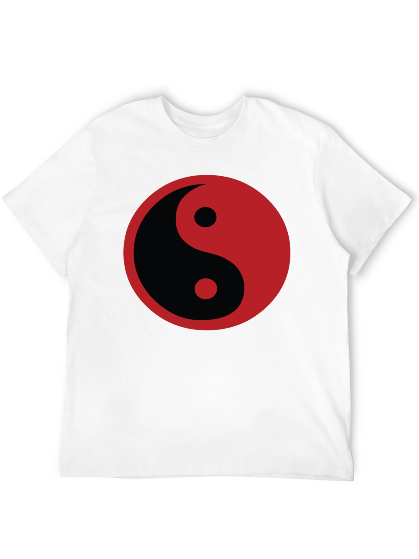 Yin Yang Graphic T-Shirt - Black Cotton Blend