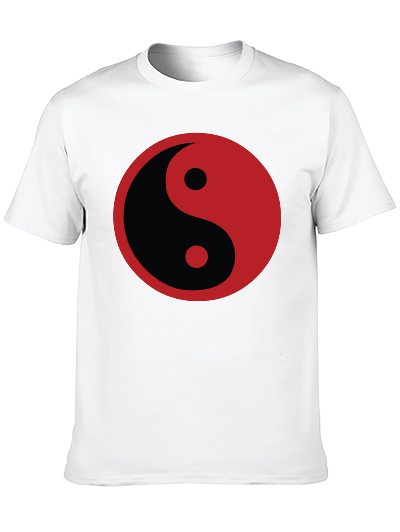 Yin Yang Graphic T-Shirt - Black Cotton Blend