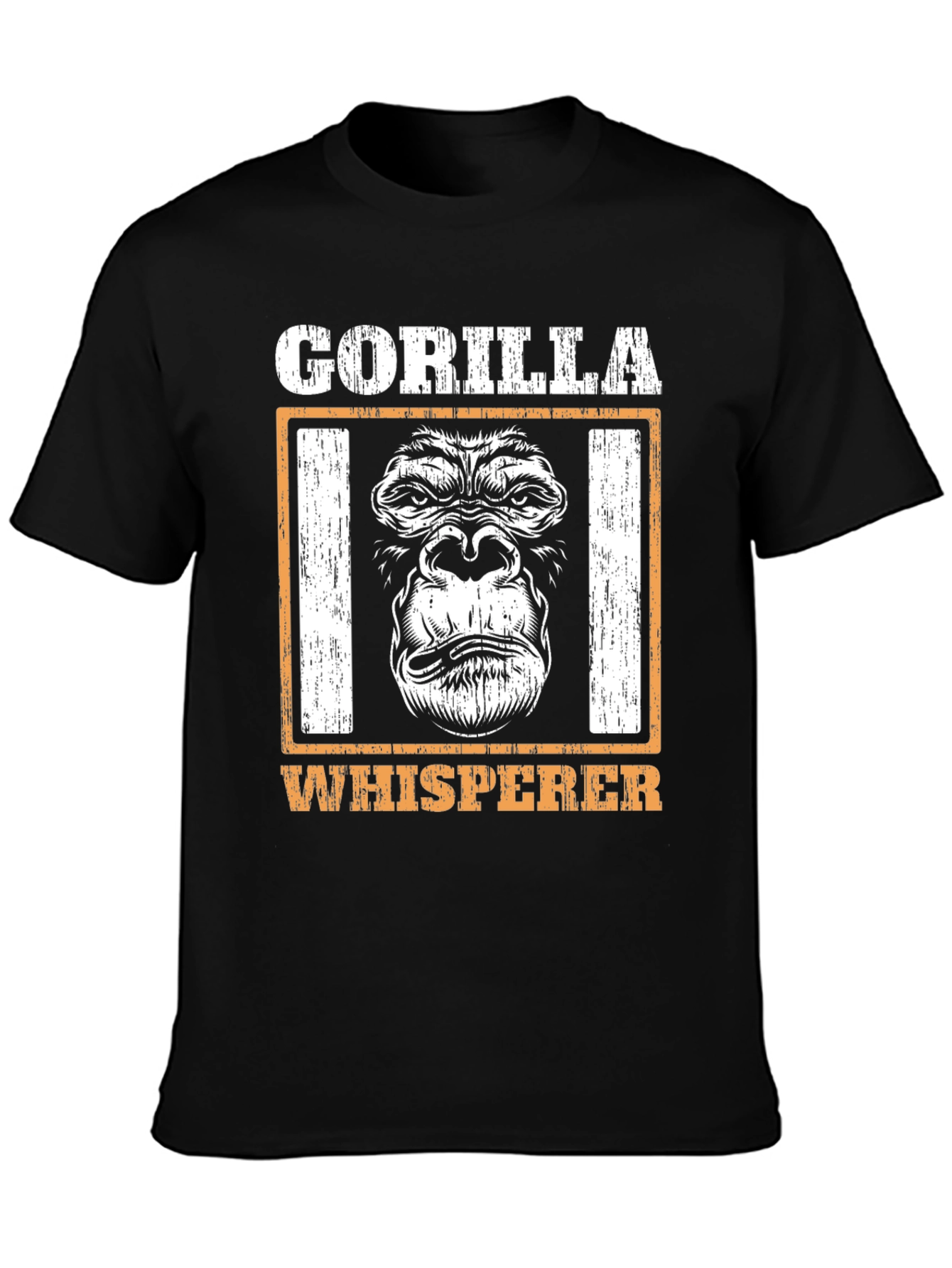 Gorilla Whisperer Graphic Tee - Black Cotton T-Shirt
