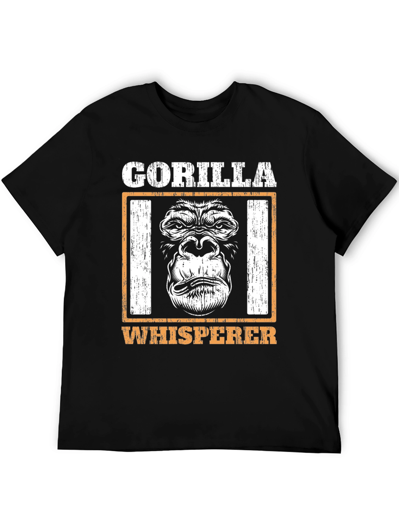 Gorilla Whisperer Graphic Tee - Black Cotton T-Shirt