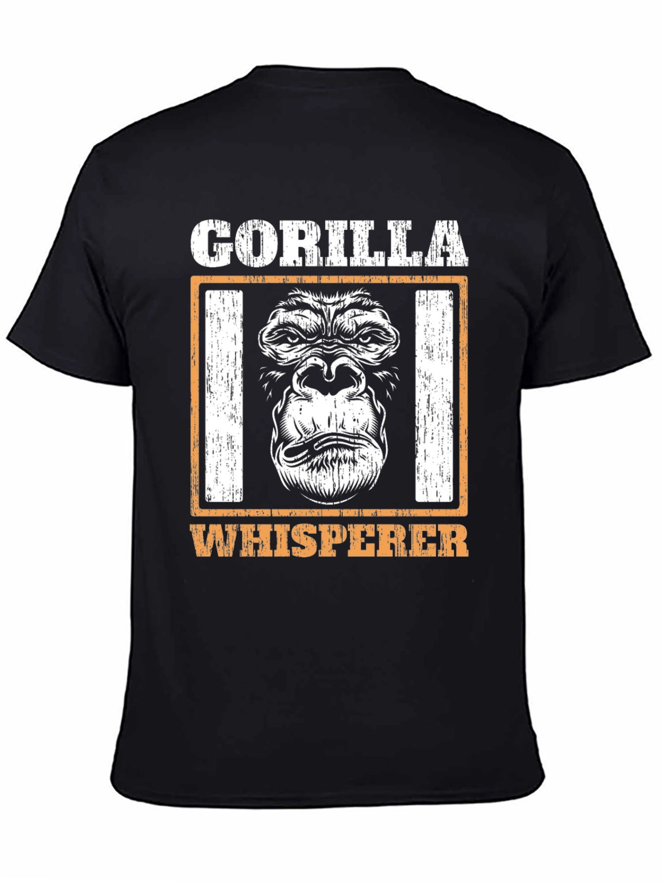 Gorilla Whisperer Graphic Tee - Black Cotton T-Shirt