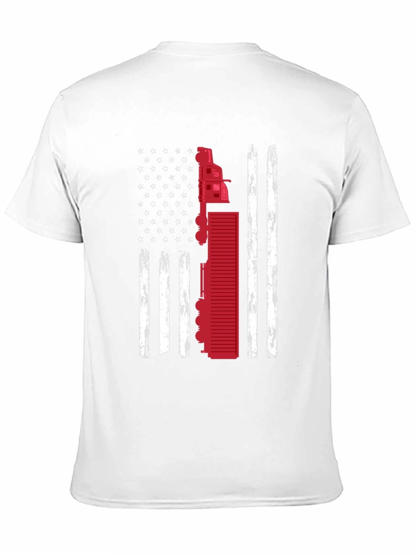 Trucker Flag T-Shirt Patriotic USA Truck Driver Tee