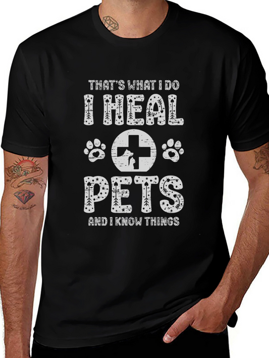I Heal Pets Black T-Shirt