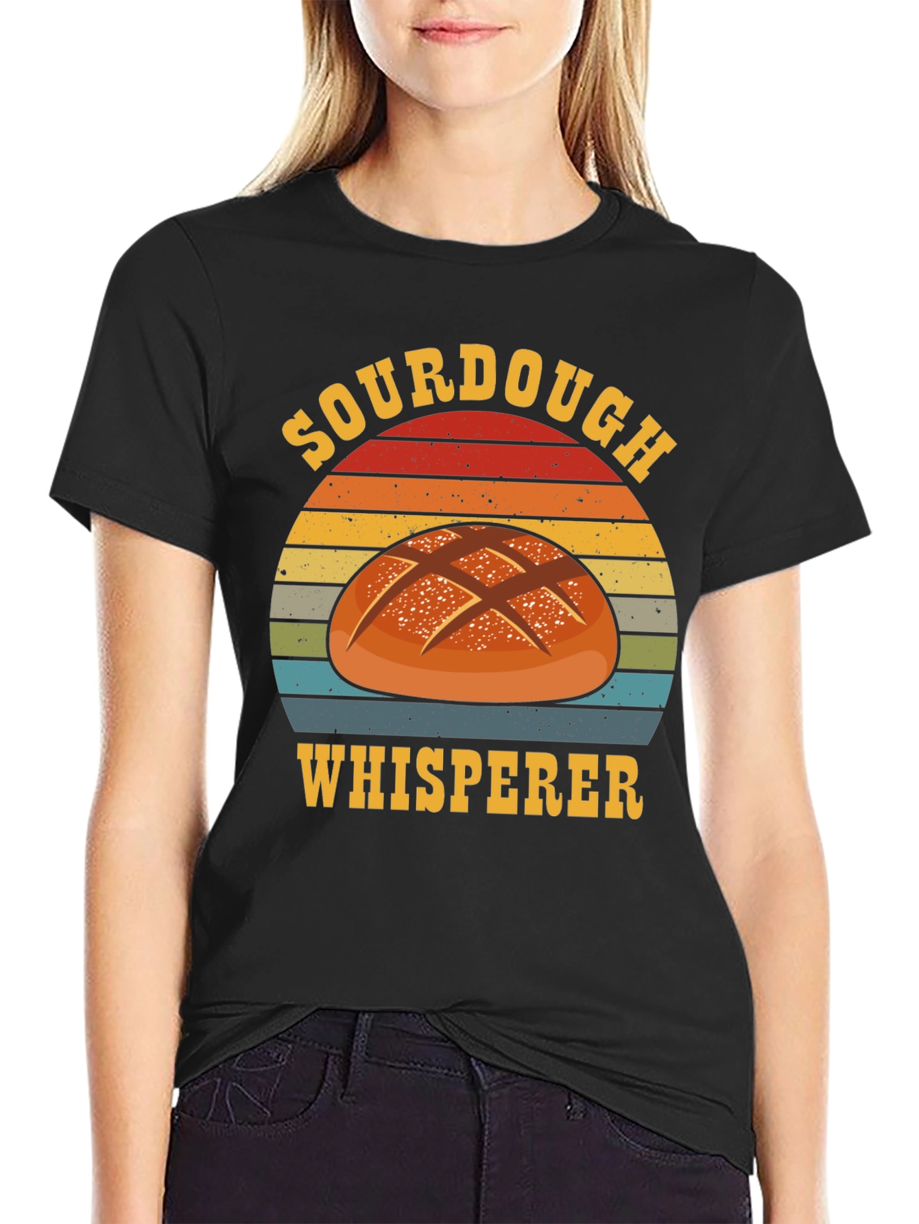 Sourdough Whisperer Graphic Tee - Black Cotton