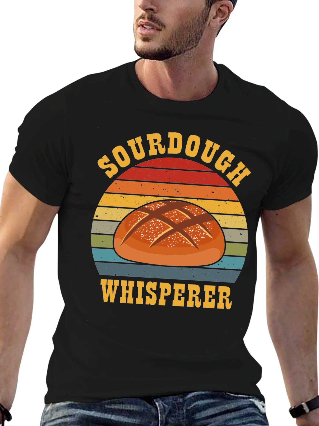 Sourdough Whisperer Graphic Tee - Black Cotton