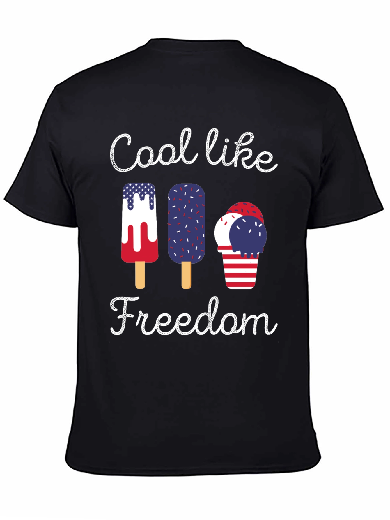 Cool Like Freedom Patriotic Graphic T-Shirt