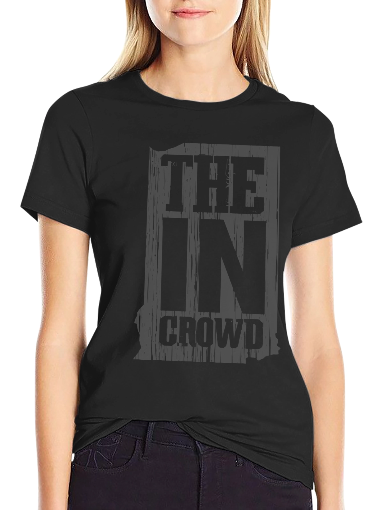 The In Crowd Black Graphic T-Shirt
