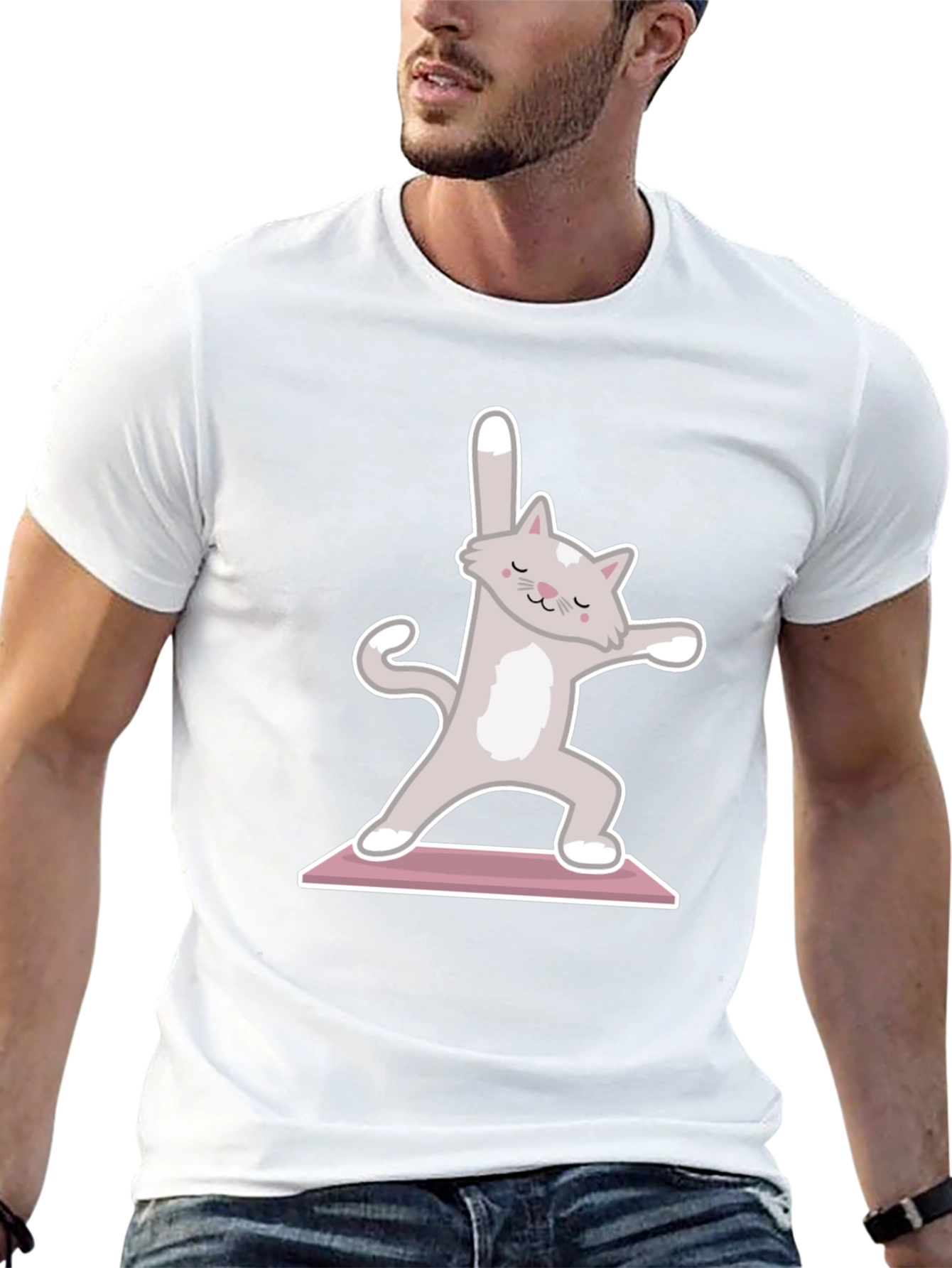 Yoga Cat T-Shirt - Zen Kitty Design