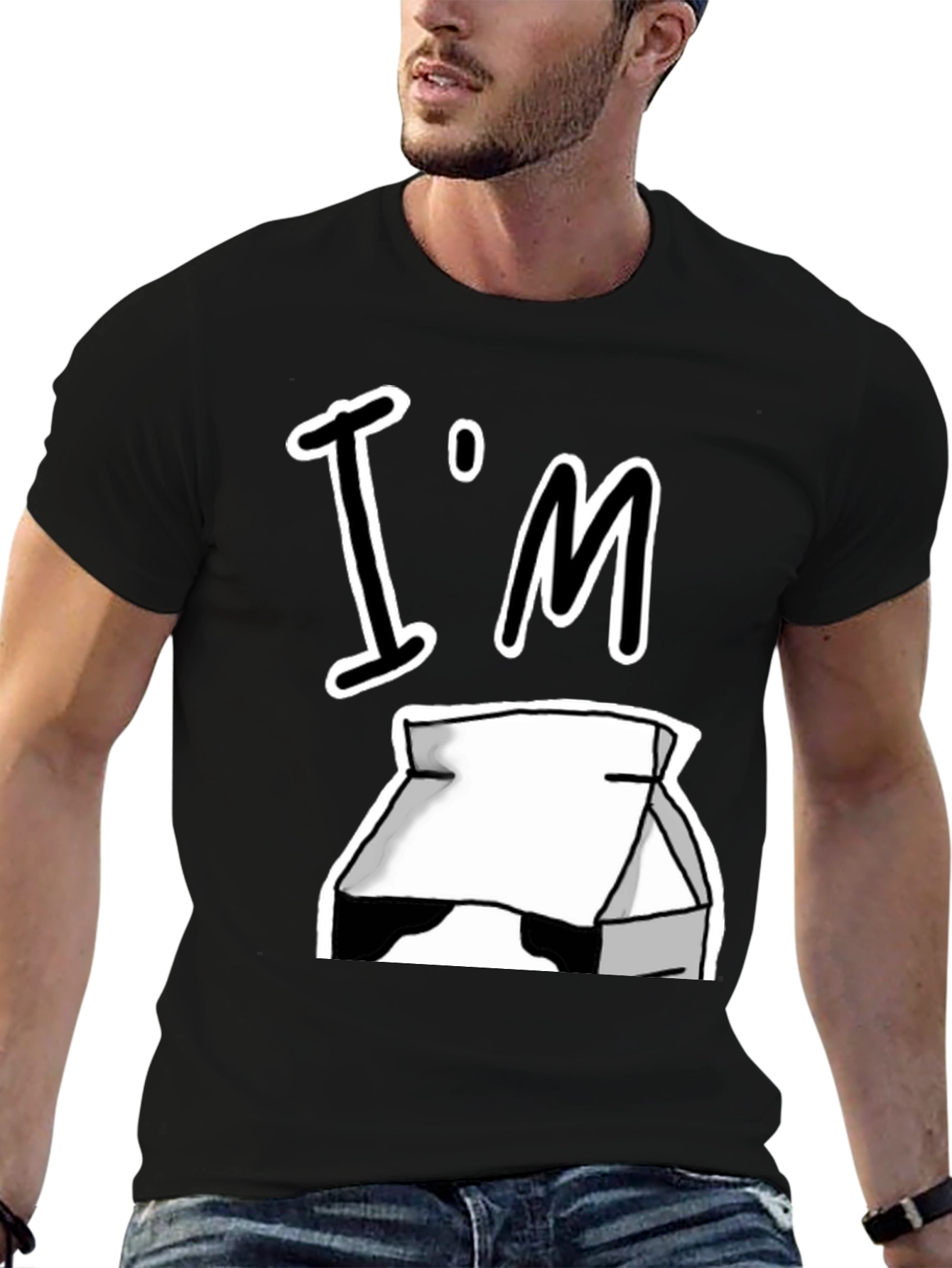 Im Moo Milk Box Black T-Shirt