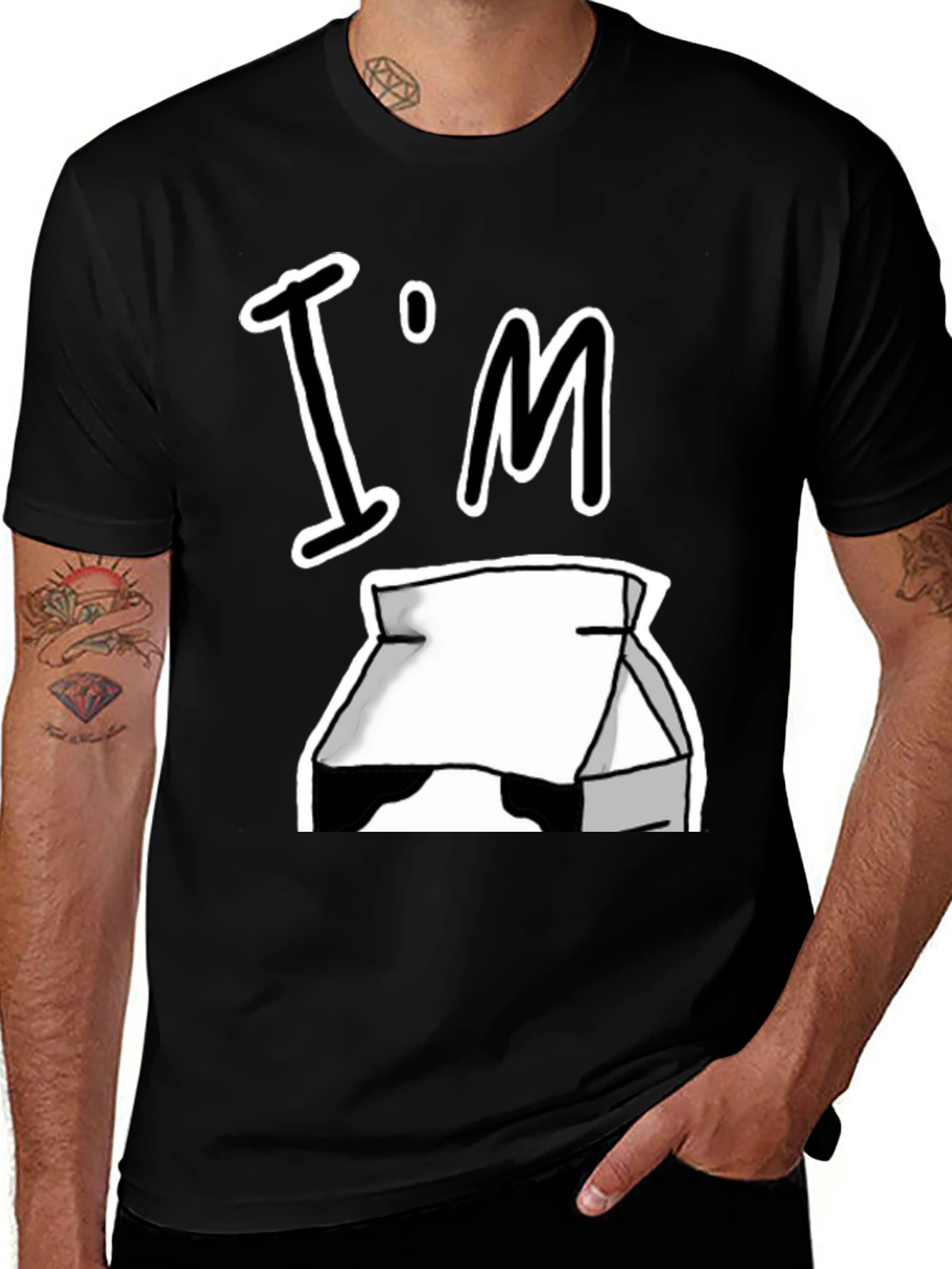 Im Moo Milk Box Black T-Shirt