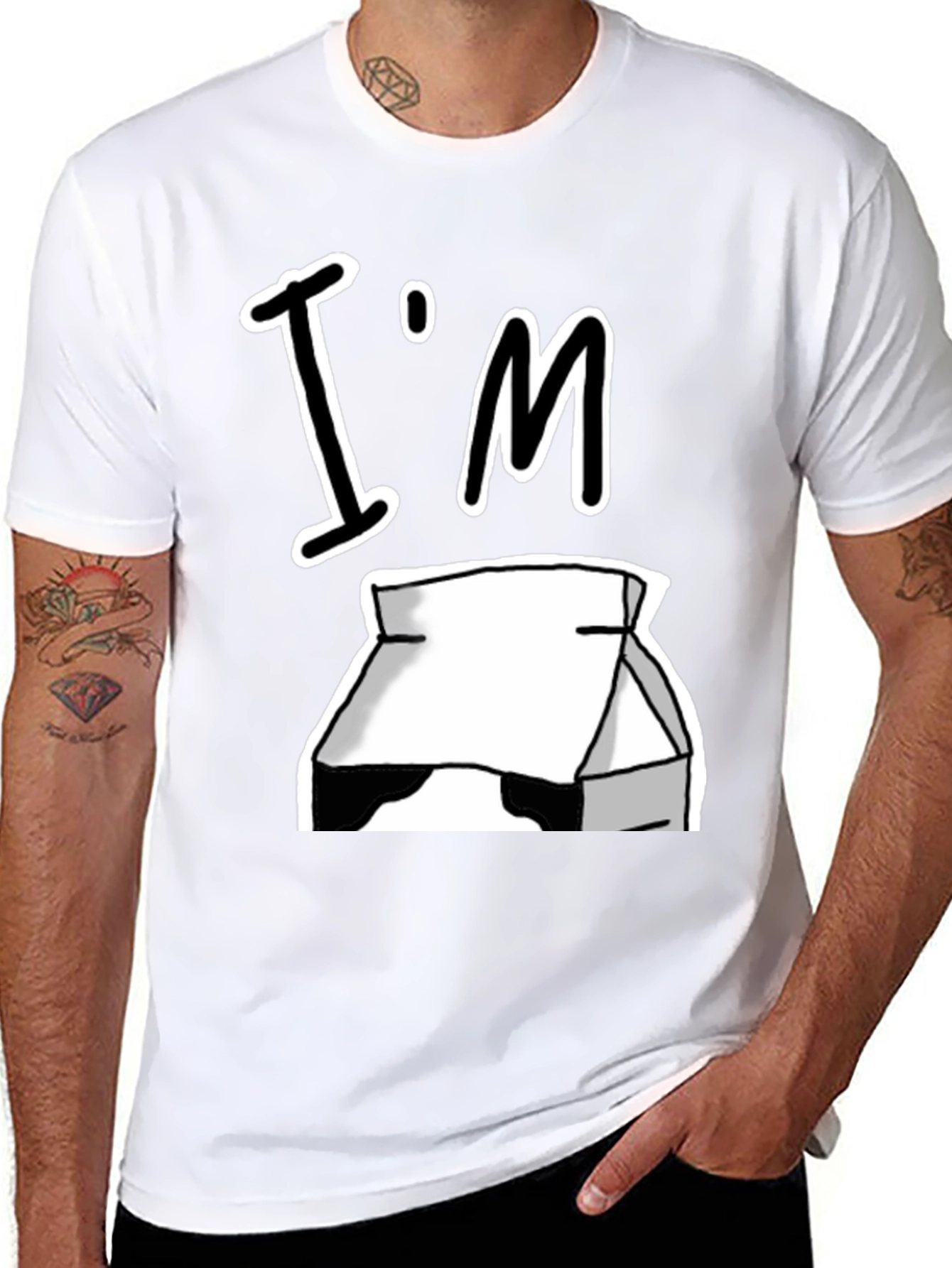 Im Moo Milk Box Black T-Shirt