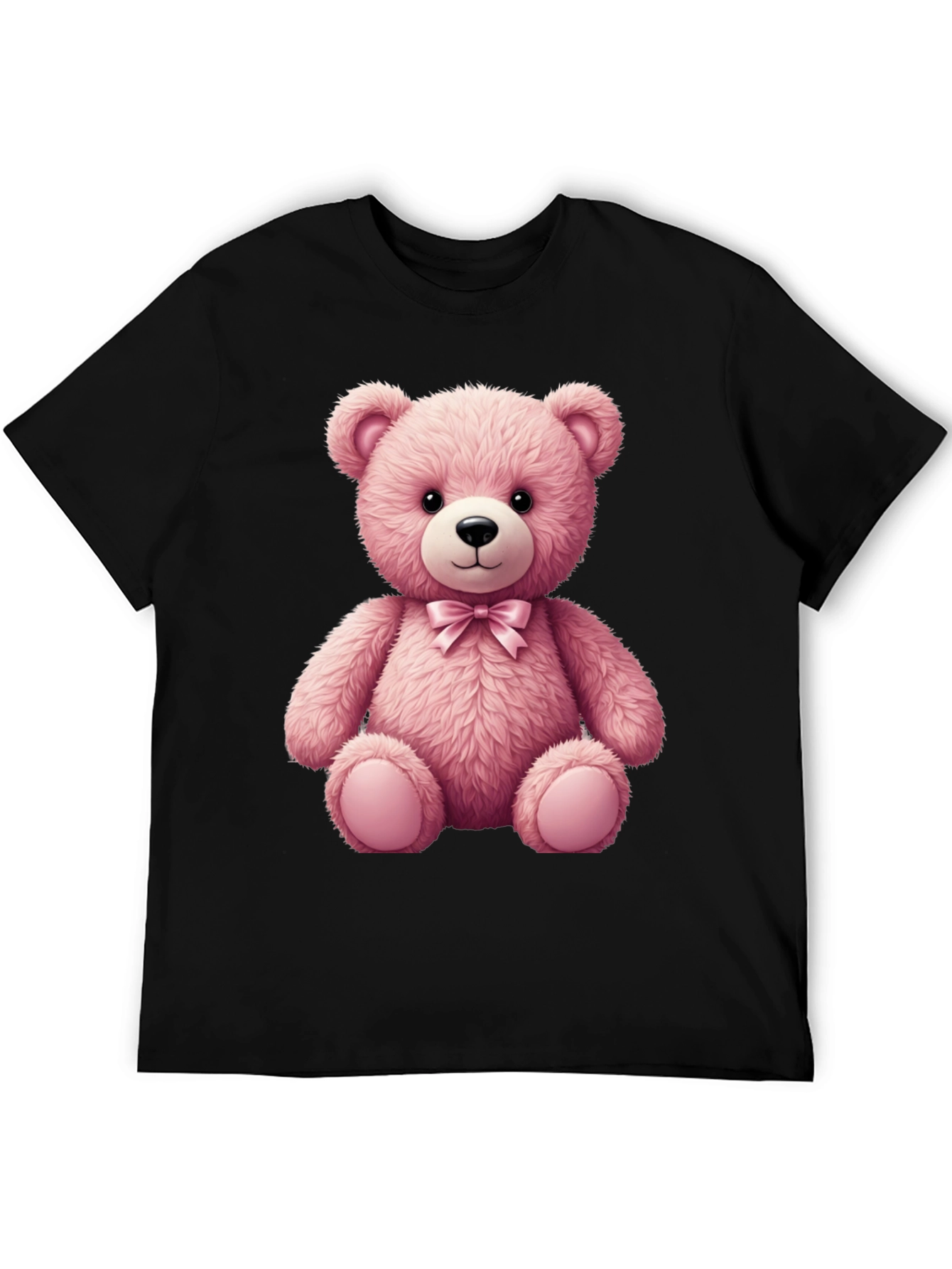 Pink Teddy Bear Graphic T-Shirt