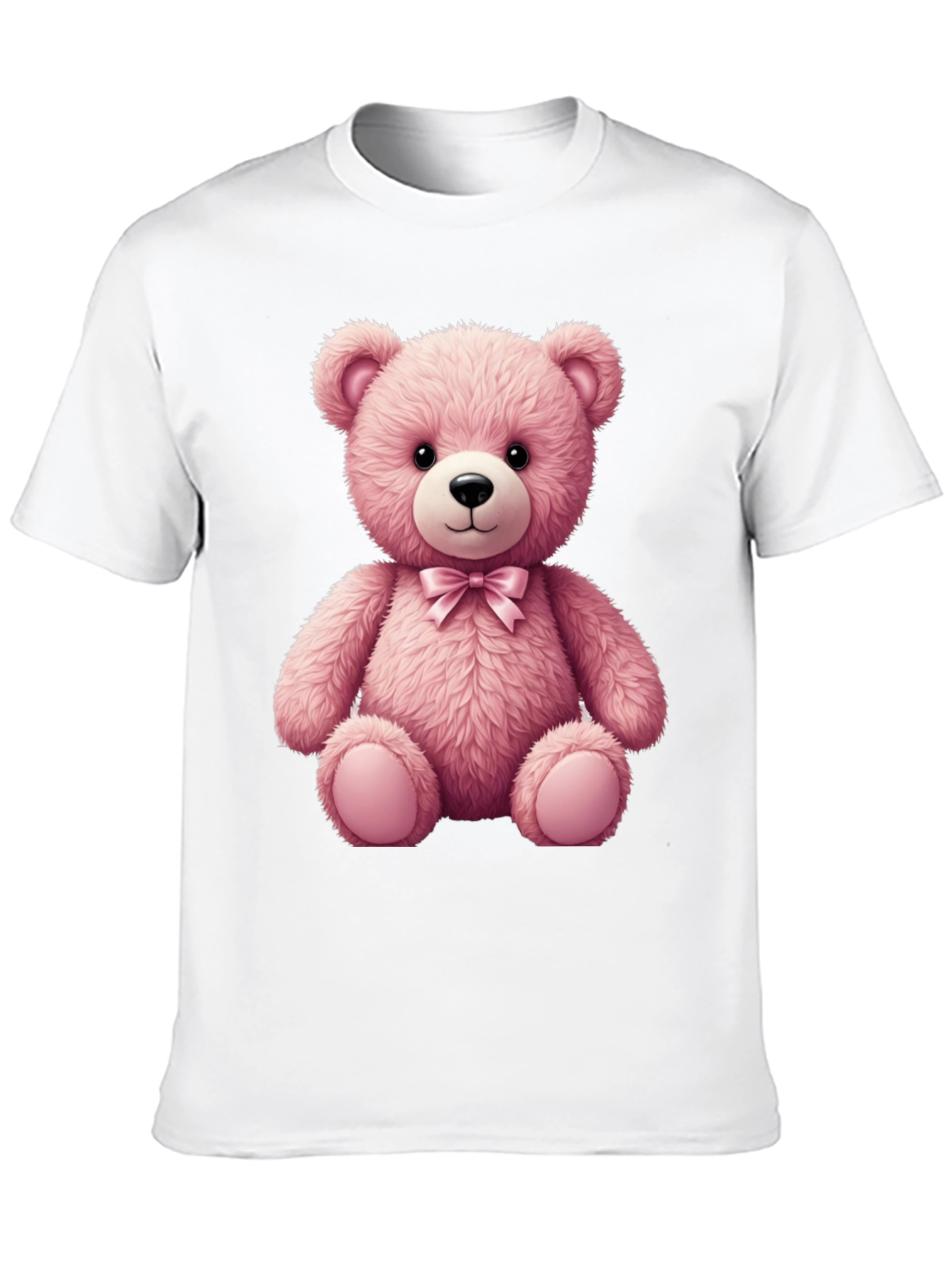 Pink Teddy Bear Graphic T-Shirt